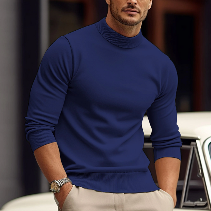 Maglione Uomo Dolcevita Aderente Maglieria Morbida - Vesarelli