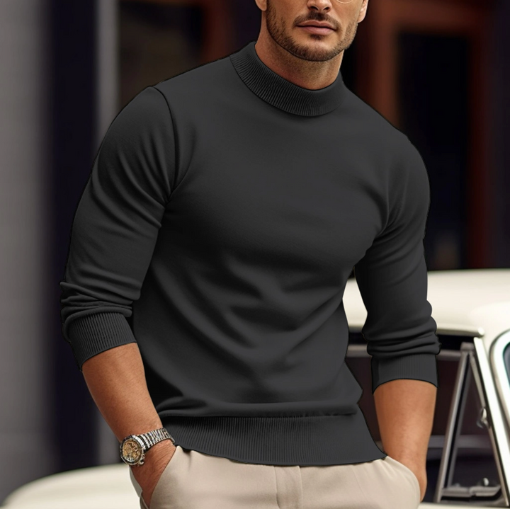 Maglione Uomo Dolcevita Aderente Maglieria Morbida - Vesarelli