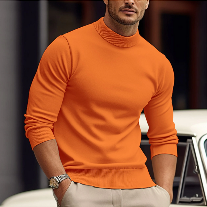 Maglione Uomo Dolcevita Aderente Maglieria Morbida - Vesarelli