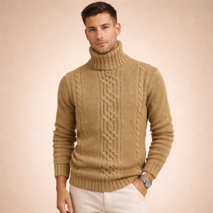 Maglione Uomo Dolcevita Caldo Vestibilità Classica - Vesarelli