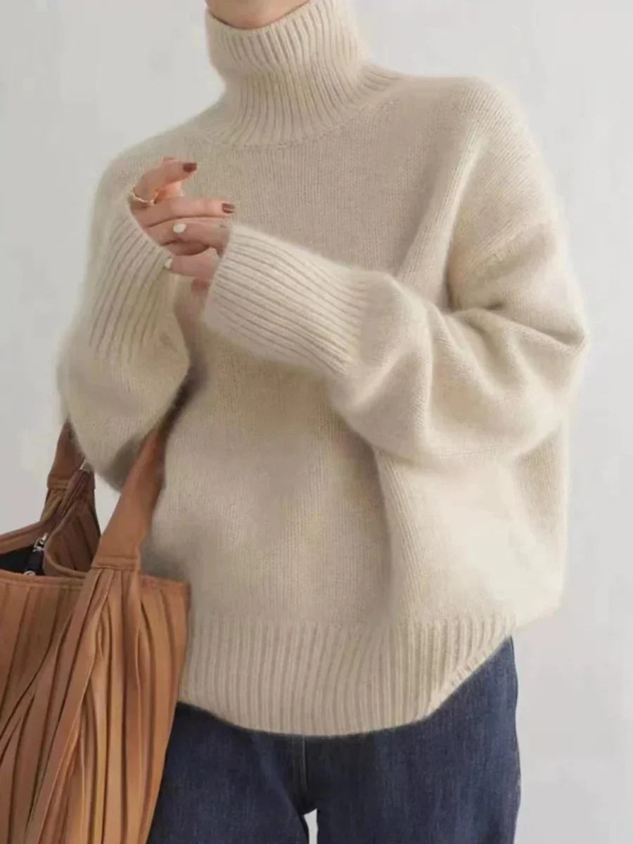 Pullover Donna Dolcevita Morbido Invernale Elegante - Vesarelli