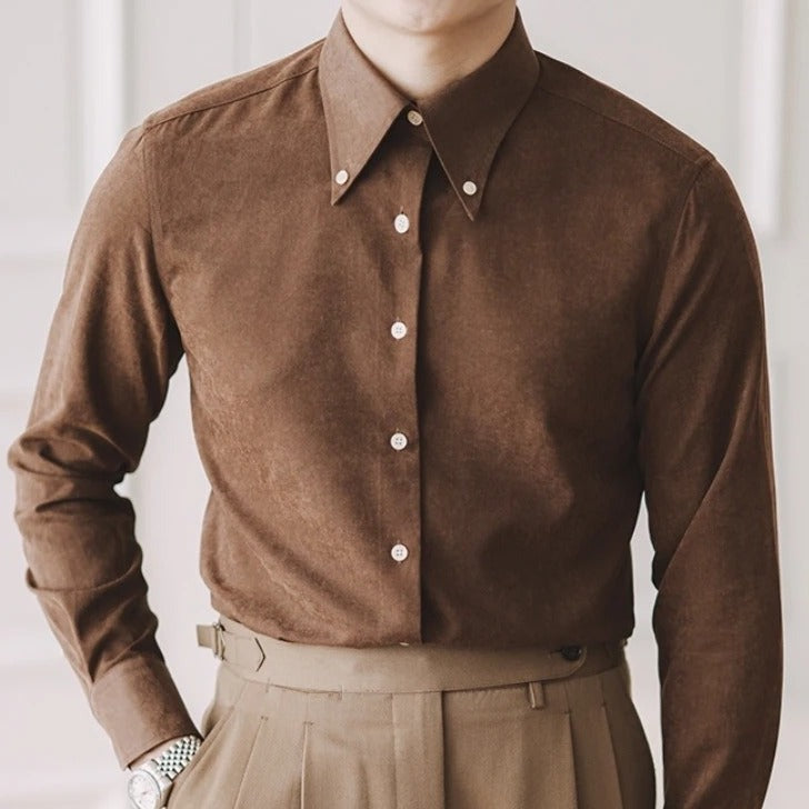 Camicia Uomo Vintage Elegante Taglio Classico