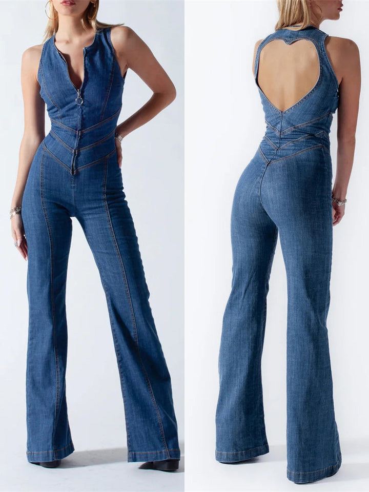 Tuta Donna Jeans Retro Aperta sul Retro Slim Fit