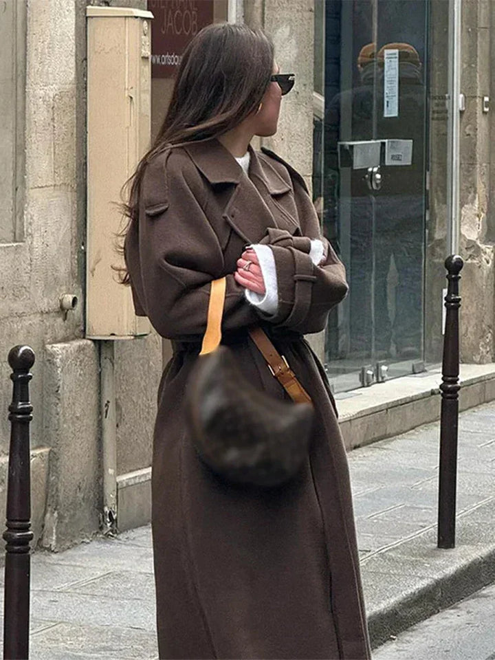 Cappotto Donna Medio con Cintura e Bottoni - Vesarelli