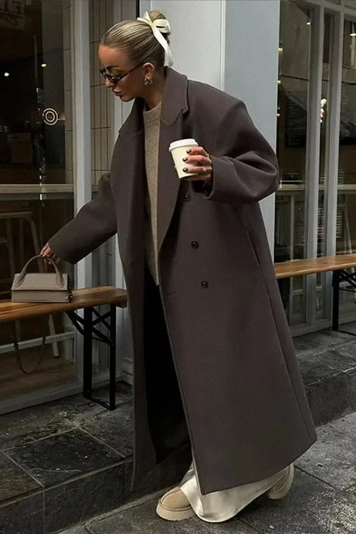 Cappotto Donna Oversize Doppio Petto Classico - Vesarelli