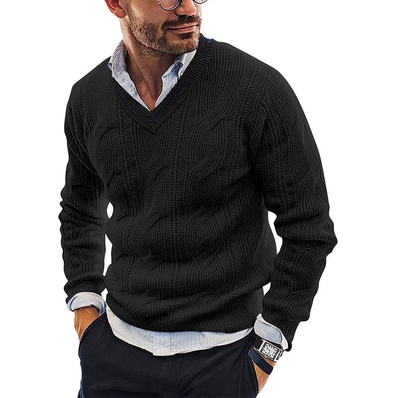 Maglione Uomo Scollo a V Morbido Classico - Vesarelli