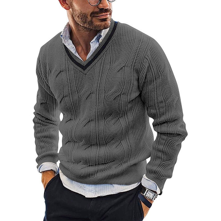 Maglione Uomo Scollo a V Morbido Classico
