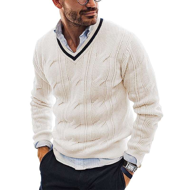 Maglione Uomo Scollo a V Morbido Classico