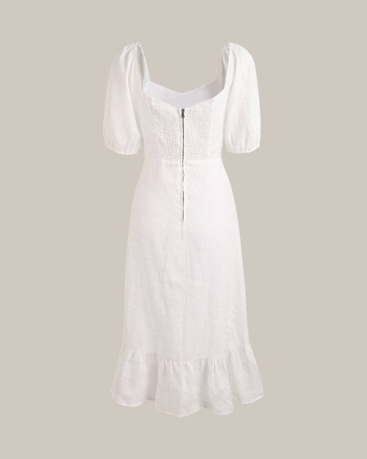 Abito Midi Donna in Lino Stile Elegante