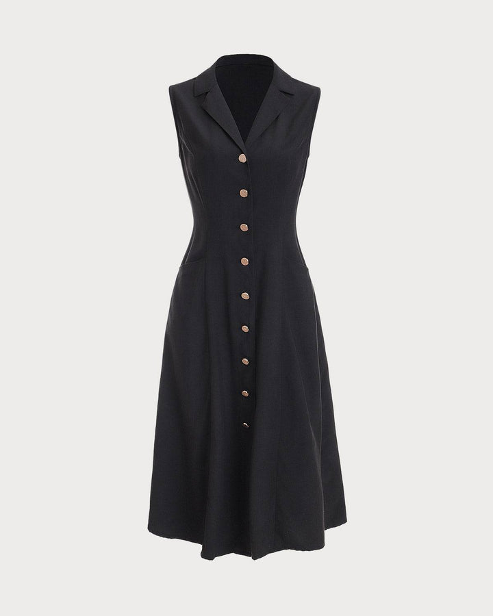 Abito Midi Donna Tunica Scollo a V Elegante Ufficio