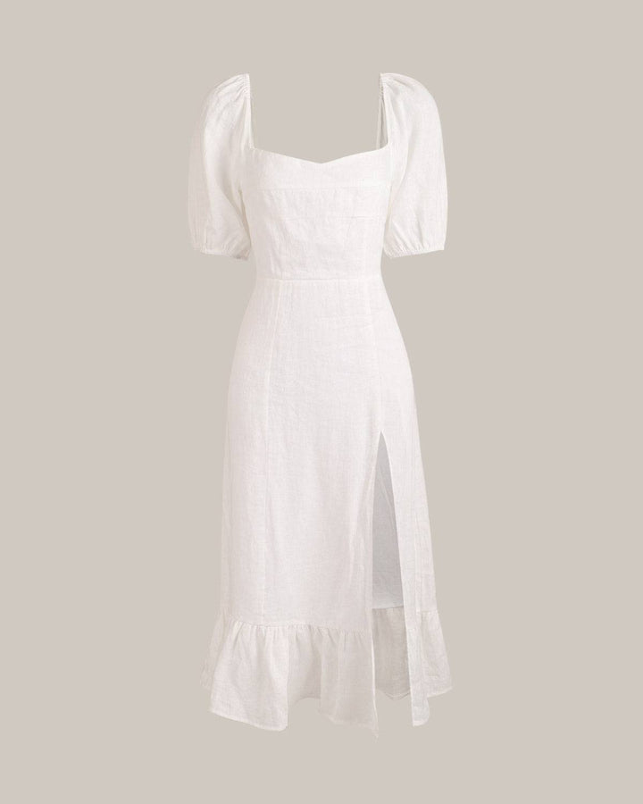 Abito Midi Donna in Lino Stile Elegante