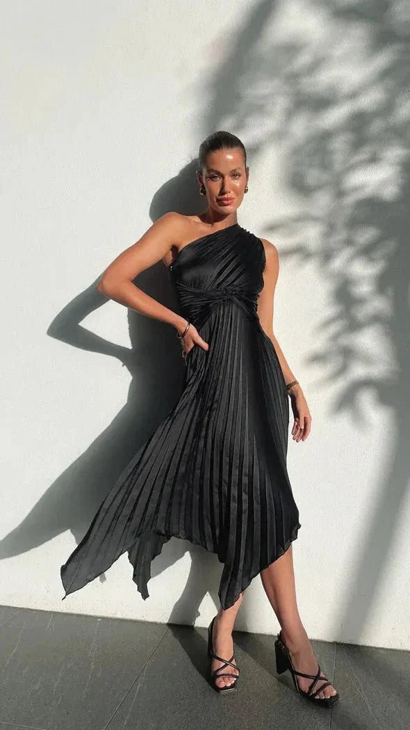 Abito Midi Donna Moderno Semplice Raffinato