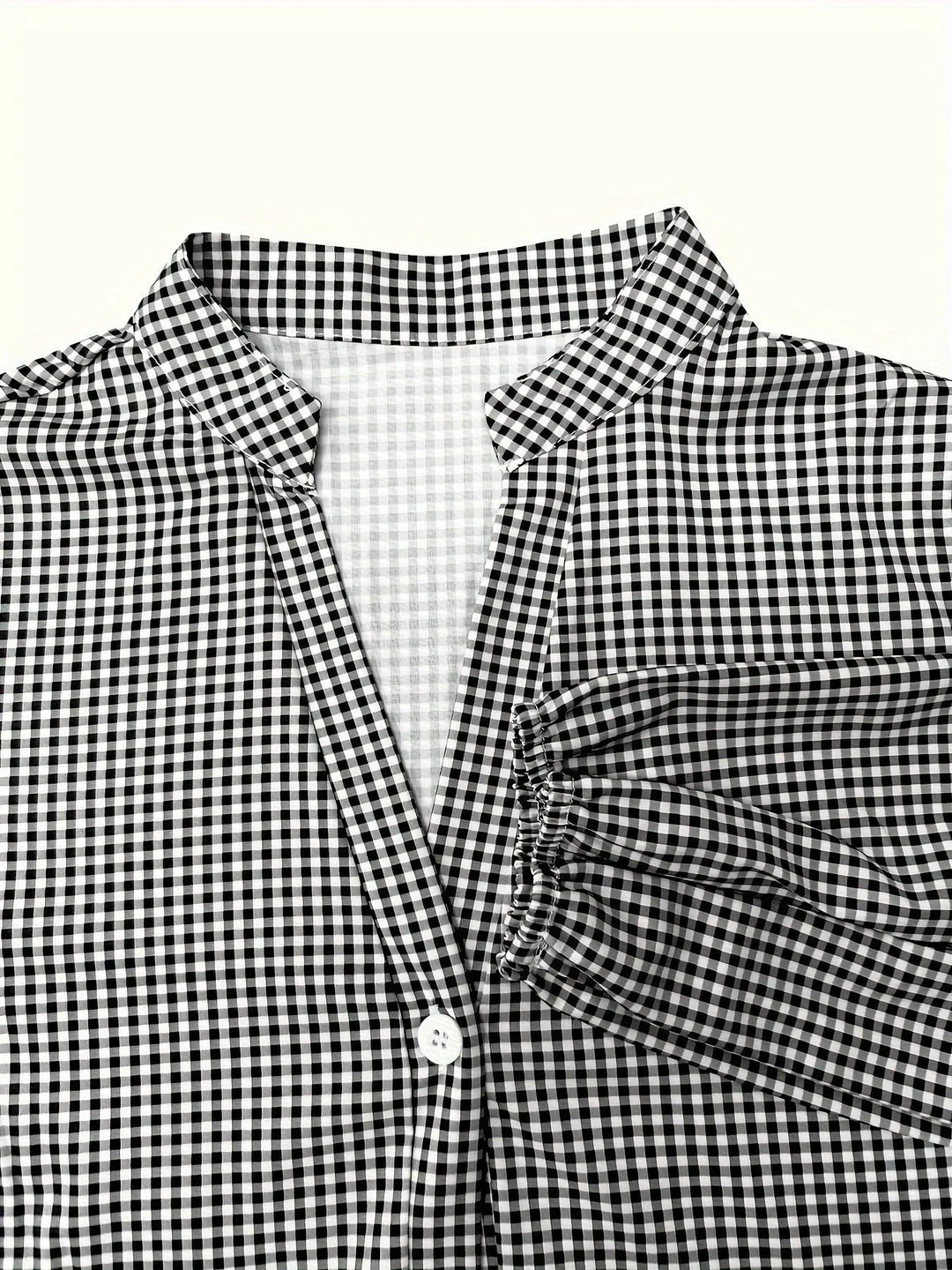 Mini robe à rayures en coton léger, col classique, boutons à l'avant, manches 3/4, idéale pour le printemps et l'été.
