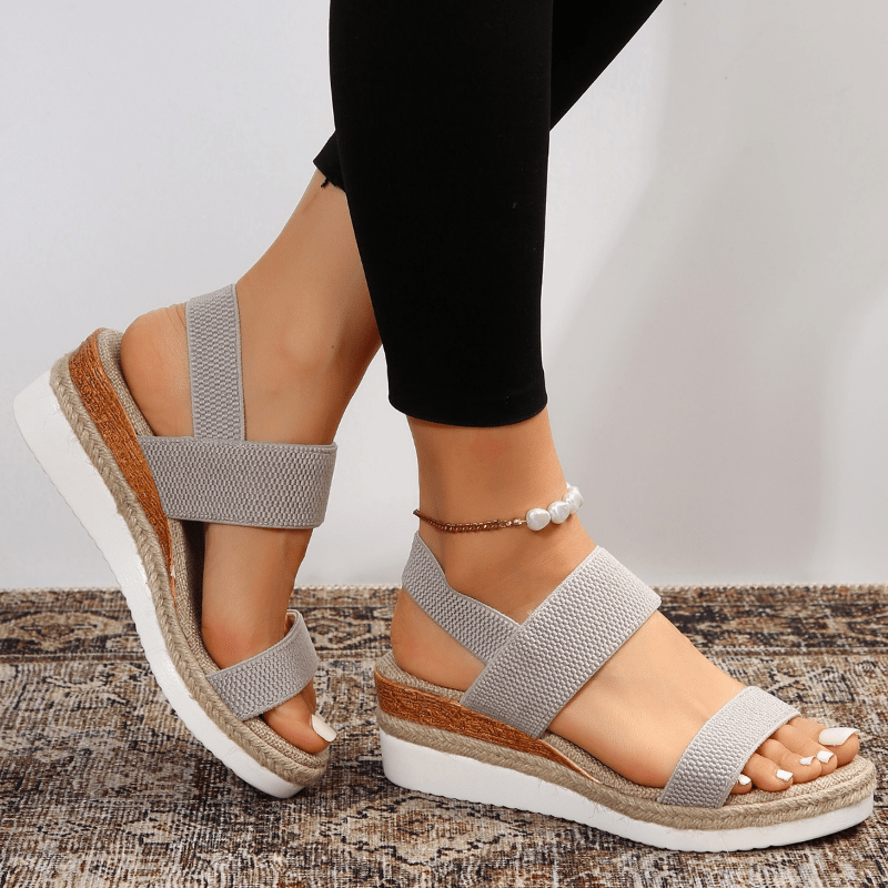 Sandali Donna Zeppa Cinturino Elasticizzato