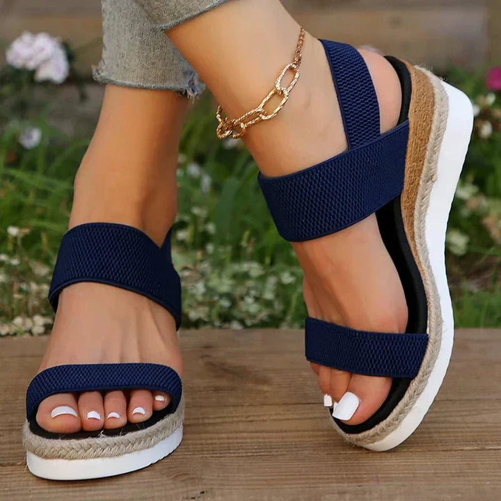 Sandali Donna Zeppa Cinturino Elasticizzato