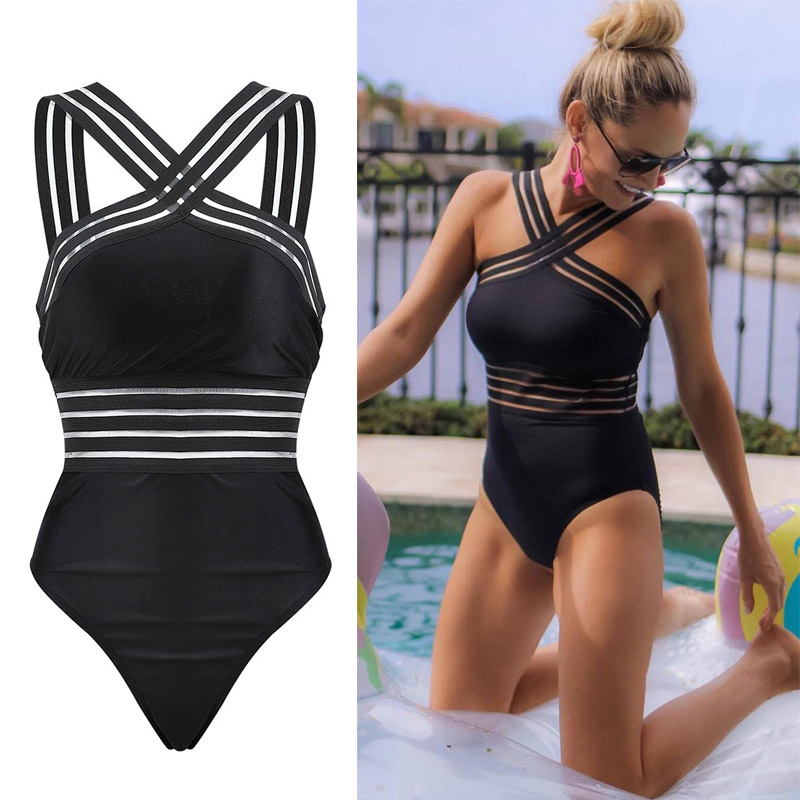 Costume da Bagno Donna Tessuto Morbido Vestibilità Confortevole - Vesarelli