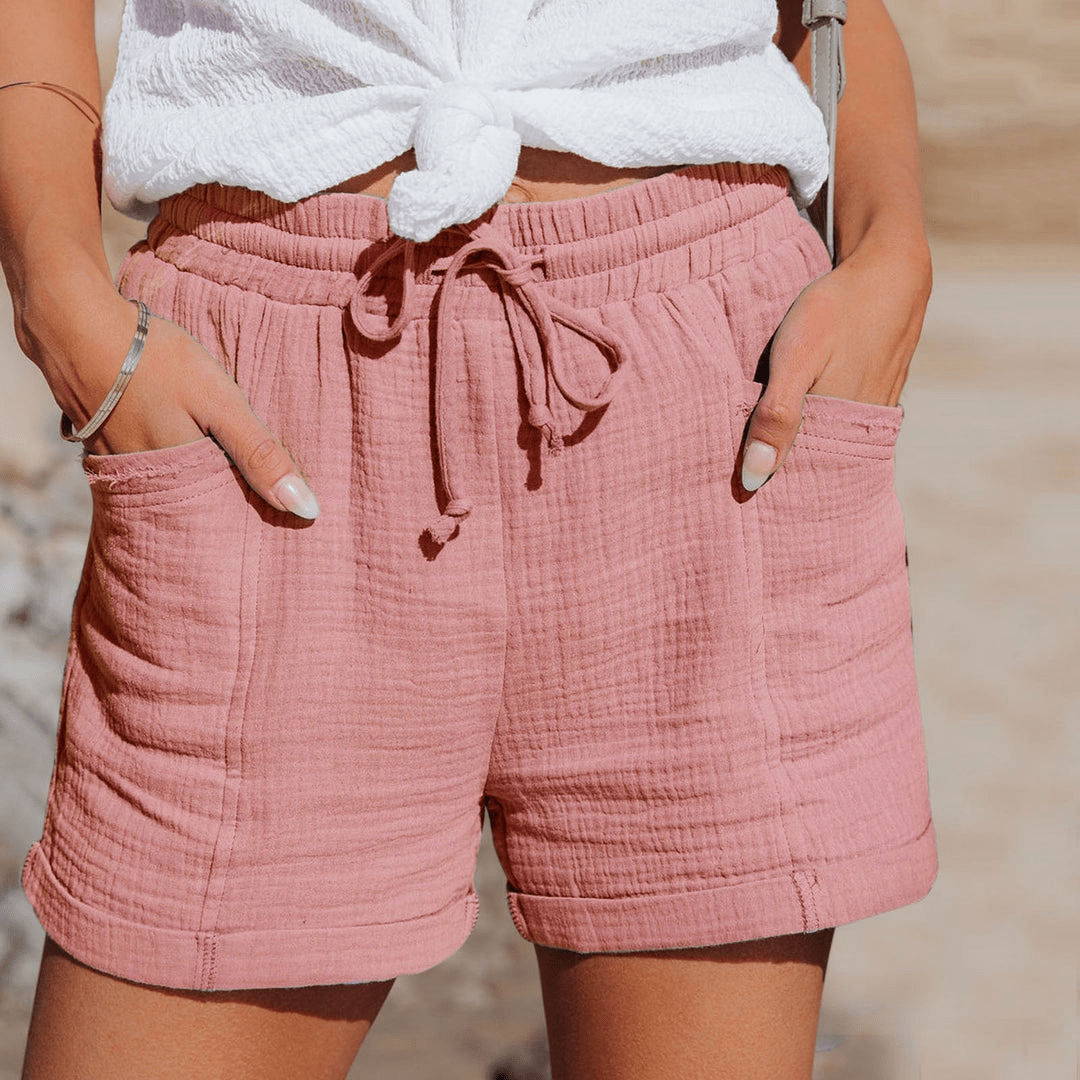 Pantaloncini Donna Estivi Tessuto Leggero Vestibilità Rilassata