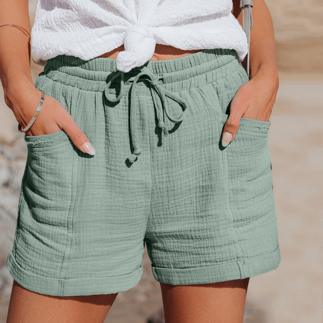 Pantaloncini Donna Estivi Tessuto Leggero Vestibilità Rilassata - Vesarelli