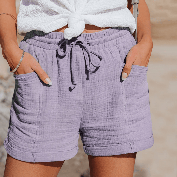 Pantaloncini Donna Estivi Tessuto Leggero Vestibilità Rilassata