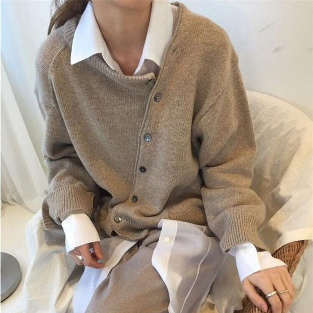 Cardigan Donna in Maglia Avvolgente Comoda Elegante