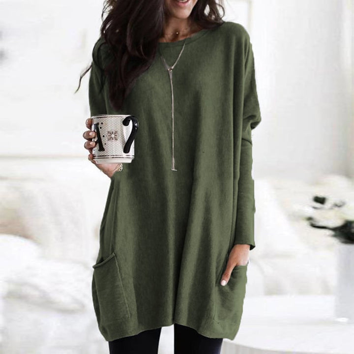 Abito Maglia Donna Maniche Lunghe Scollo Rotondo Vestibilità Comoda - Vesarelli