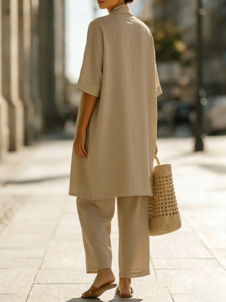 Set Donna Completo Lino Cotone Vestibilità Comoda</s>