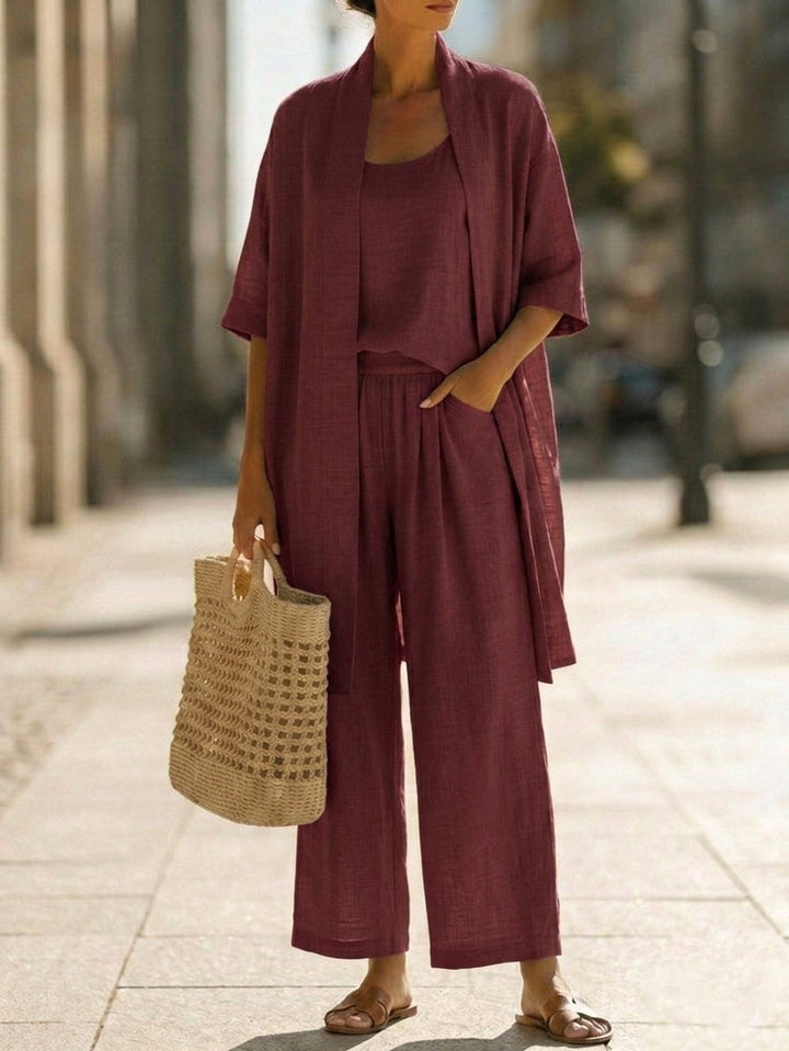 Set Donna Completo Lino Cotone Vestibilità Comoda</s>