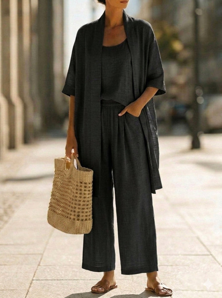 Set Donna Completo Lino Cotone Vestibilità Comoda</s>