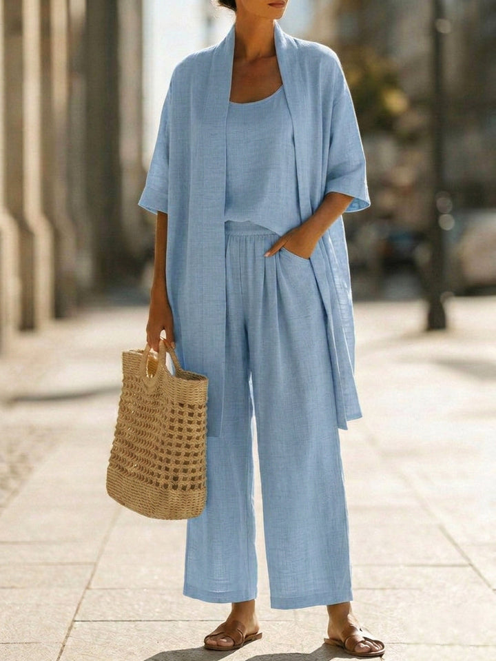 Set Donna Completo Lino Cotone Vestibilità Comoda</s>