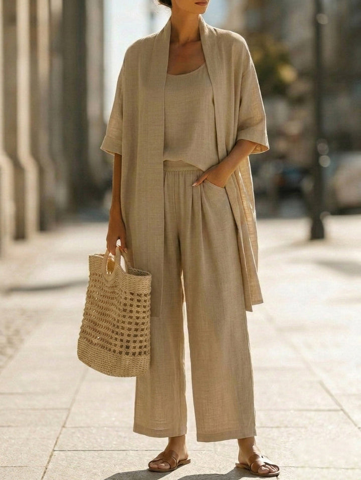Set Donna Completo Lino Cotone Vestibilità Comoda</s> - Vesarelli