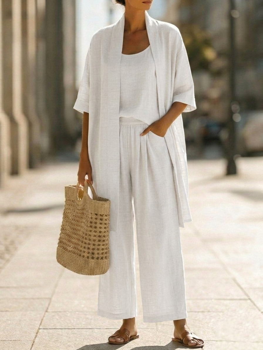 Set Donna Completo Lino Cotone Vestibilità Comoda</s>