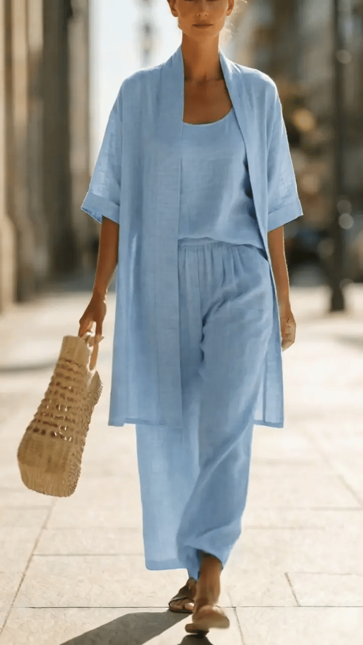 Set Donna Completo Lino Cotone Vestibilità Comoda</s>