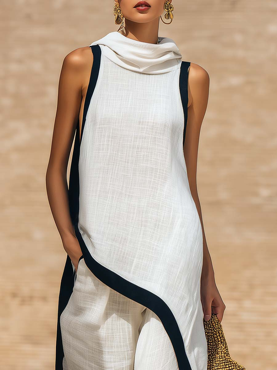 Completo Donna in Lino e Cotone Elegante Taglio Classico