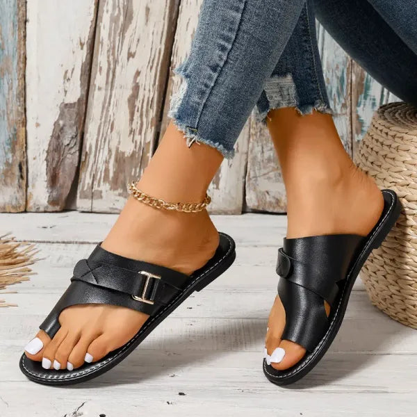 Sandali Infradito Donna Pelle Eleganti Vestibilità Comoda