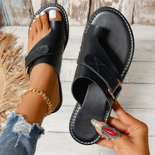 Sandali Infradito Donna Pelle Eleganti Vestibilità Comoda - Vesarelli