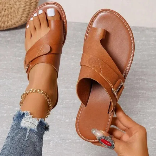Sandali Infradito Donna Pelle Eleganti Vestibilità Comoda