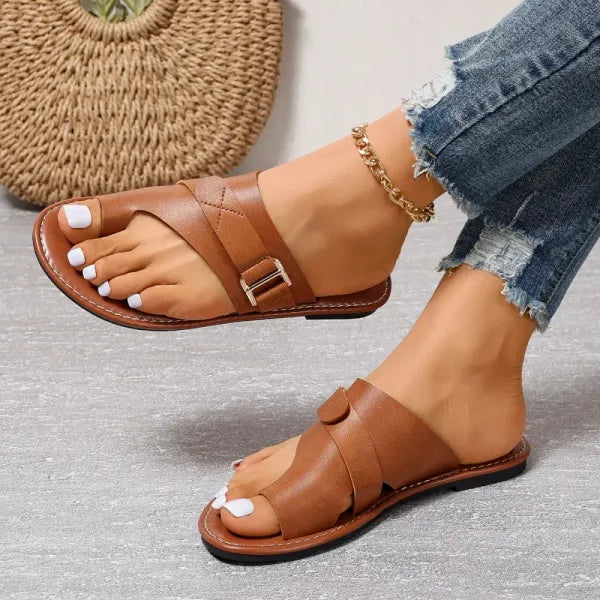 Sandali Infradito Donna Pelle Eleganti Vestibilità Comoda