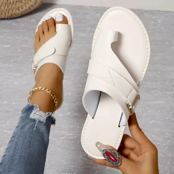 Sandali Infradito Donna Pelle Eleganti Vestibilità Comoda