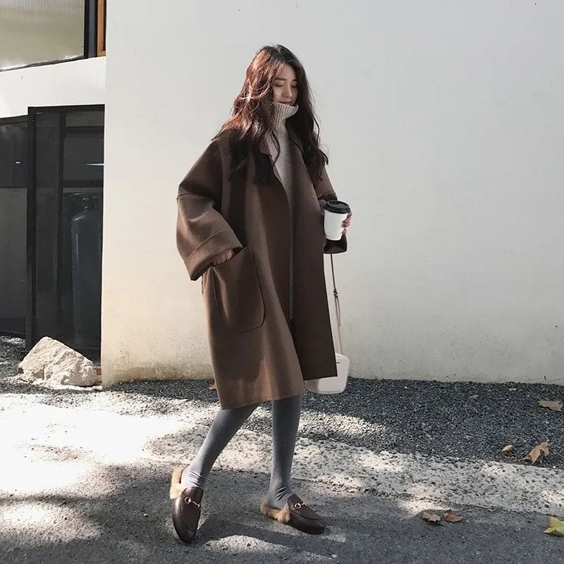 Trench Donna Misto Lana Oversize