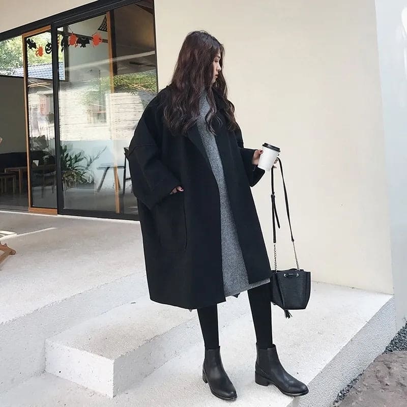 Trench Donna Misto Lana Oversize