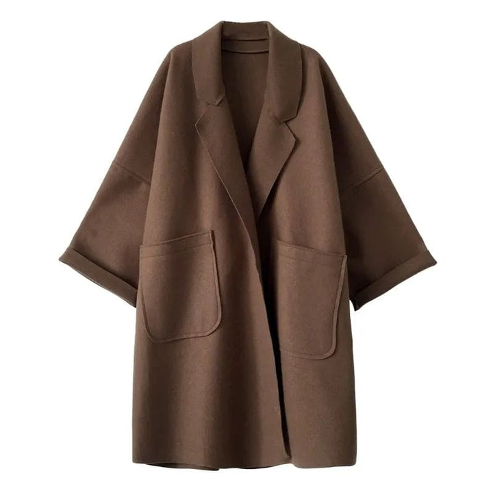 Trench Donna Misto Lana Vestibilità Oversize