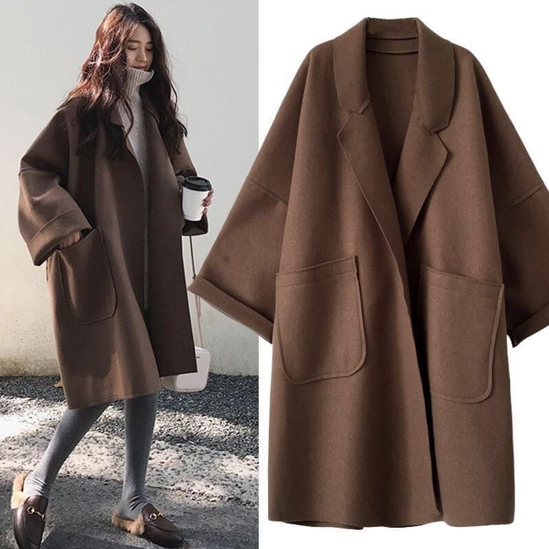 Trench Donna Misto Lana Oversize - Vesarelli
