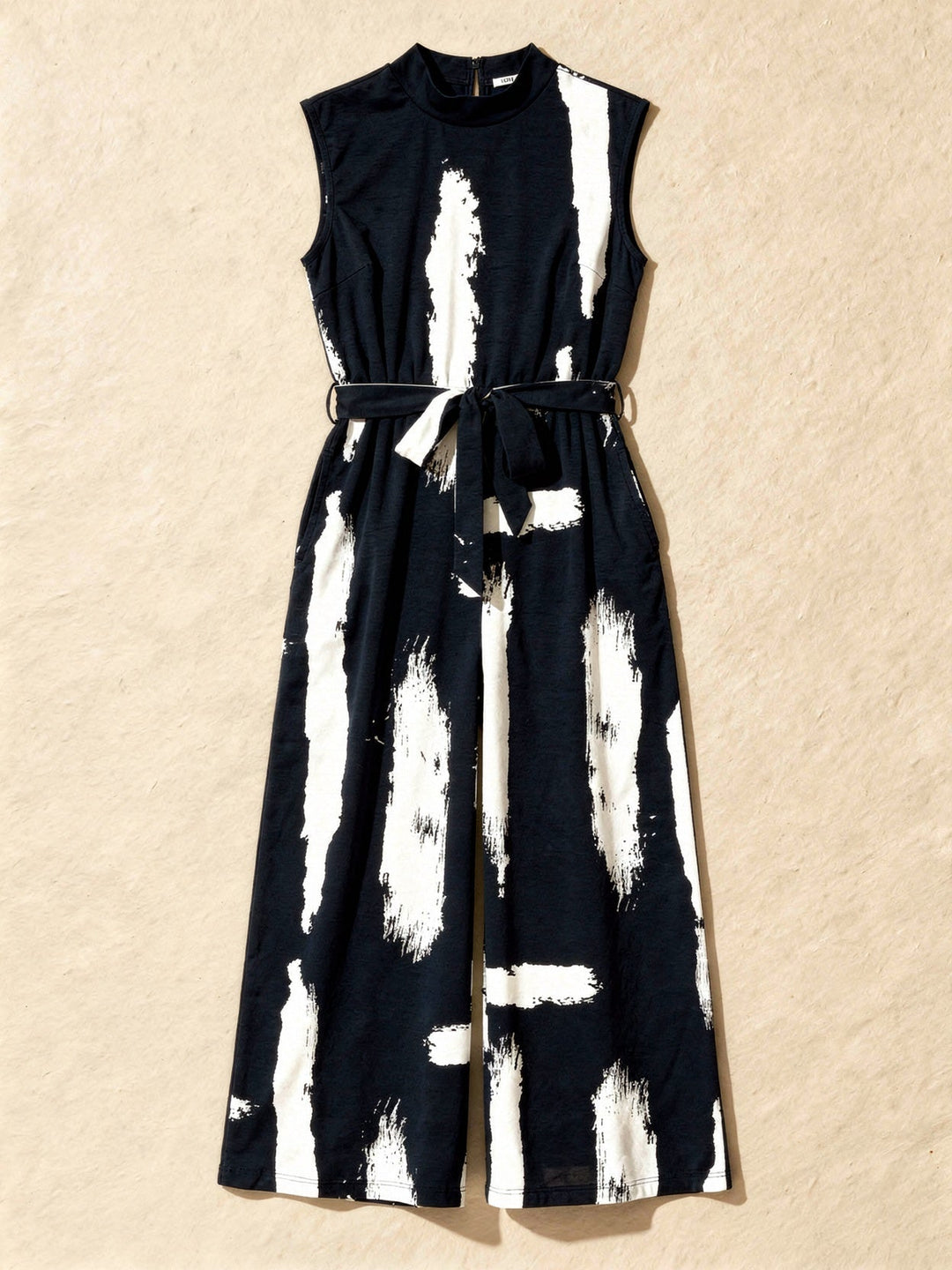 Tuta Donna Smanicata Gamba Larga Stile Estivo Chic