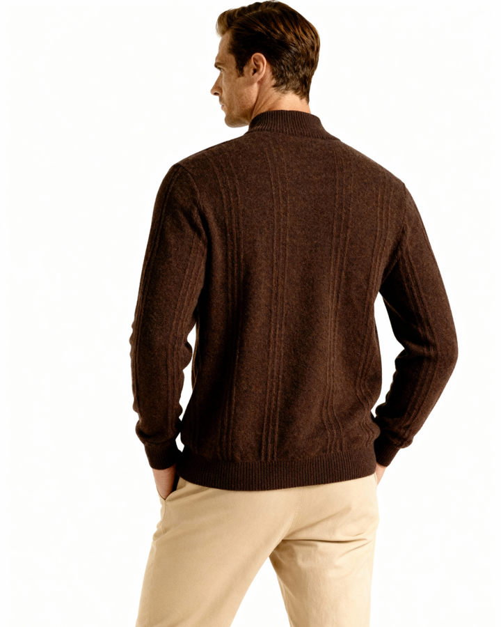 Maglione Uomo in Cashmere Mezzo Zip Comfort