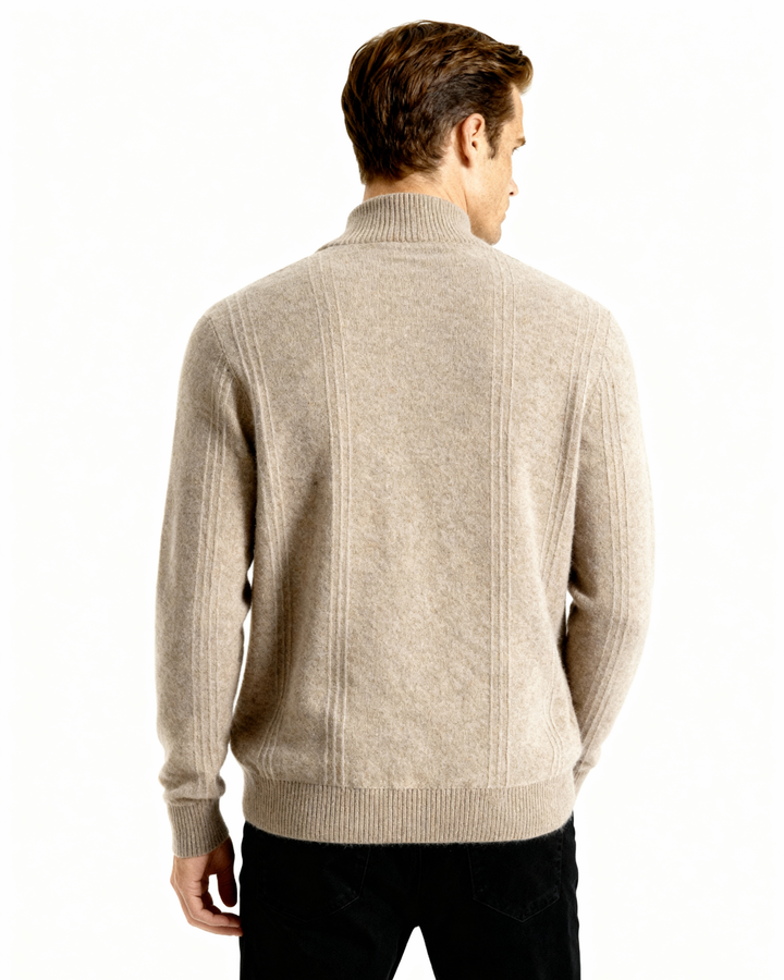 Maglione Uomo in Cashmere Mezzo Zip Comfort