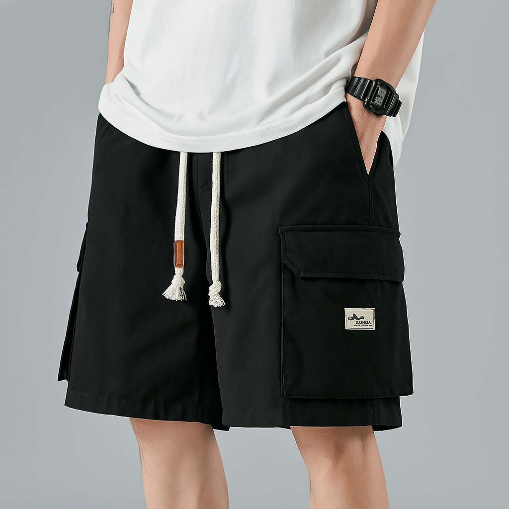 Pantaloncini Cargo Uomo Tessuto Resistente Vestibilità Regolare - Vesarelli