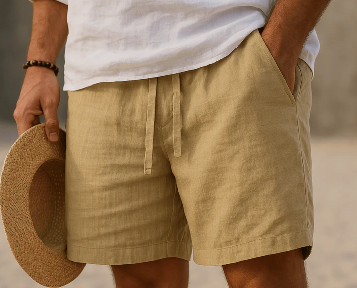 Pantaloncini Uomo in Lino Vestibilità Classica - Vesarelli
