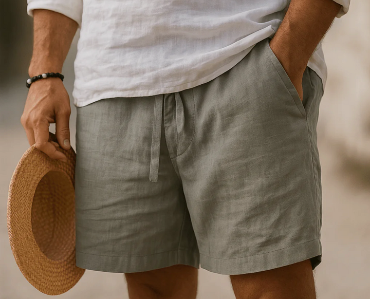 Pantaloncini Uomo in Lino Vestibilità Classica - Vesarelli