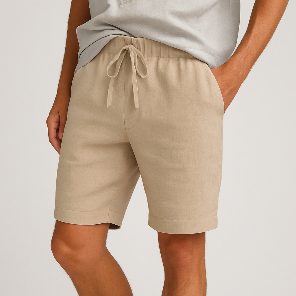 Pantaloncini Uomo in Lino Vestibilità Regolare - Vesarelli