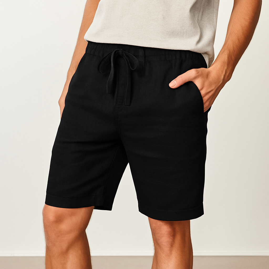 Pantaloncini Uomo in Lino Vestibilità Regolare - Vesarelli